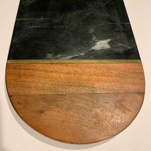 Marble & Wood Curved Charcuterie Board